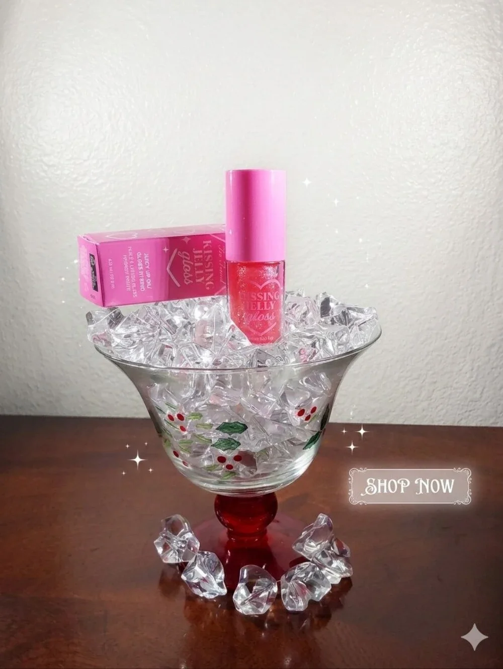 Too Faced Lip Gloss — Kissing Jelly Bubblegum Shiny‎ Pink Lip Gloss